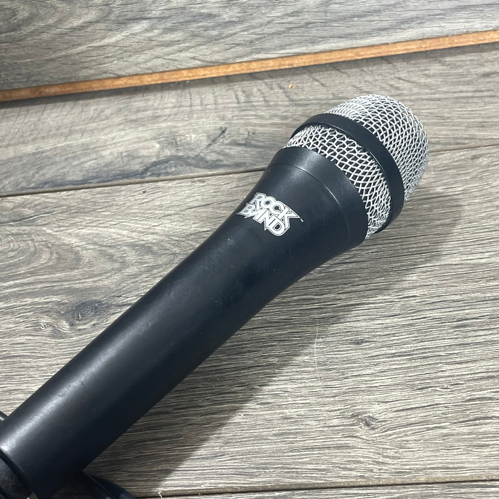 Rock Band Microphone Black Silver USB Wired Gaming Accessory Gaming Music